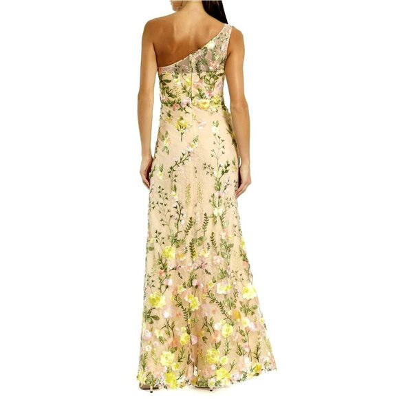 Mac Duggal $598 Embroidered Floral One Shoulder Formal Gown Dress Sz 2 NWT - Picture 3 of 9
